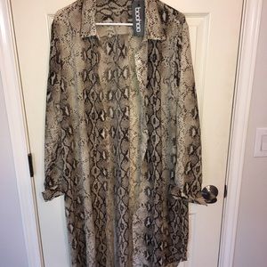 Snakeskin print dress/kimono